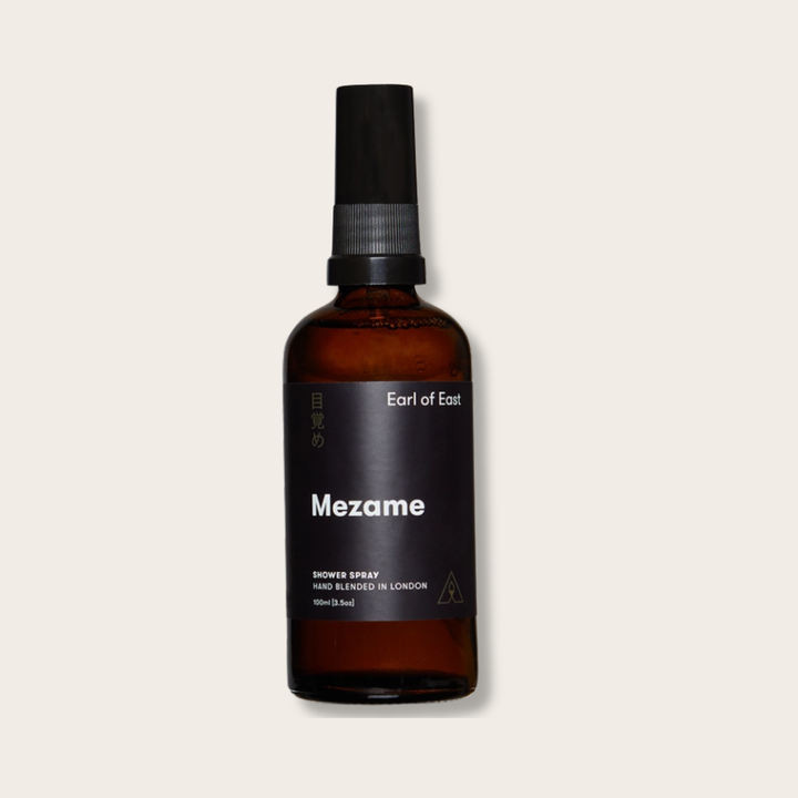 Bottle of energising shower spray