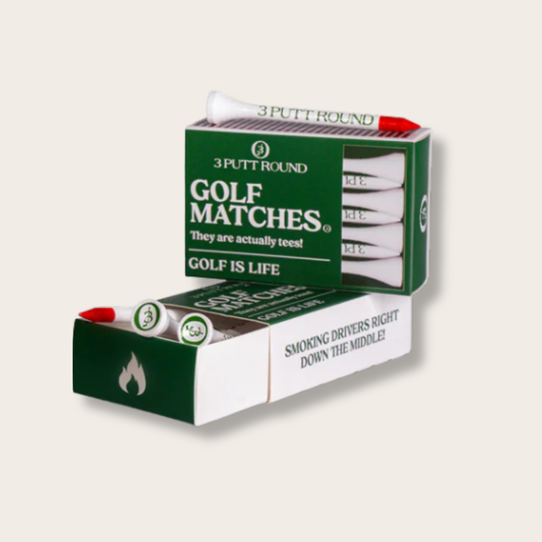 Box of golf matches in match box