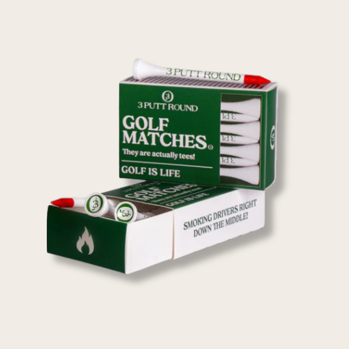 Box of golf matches in match box