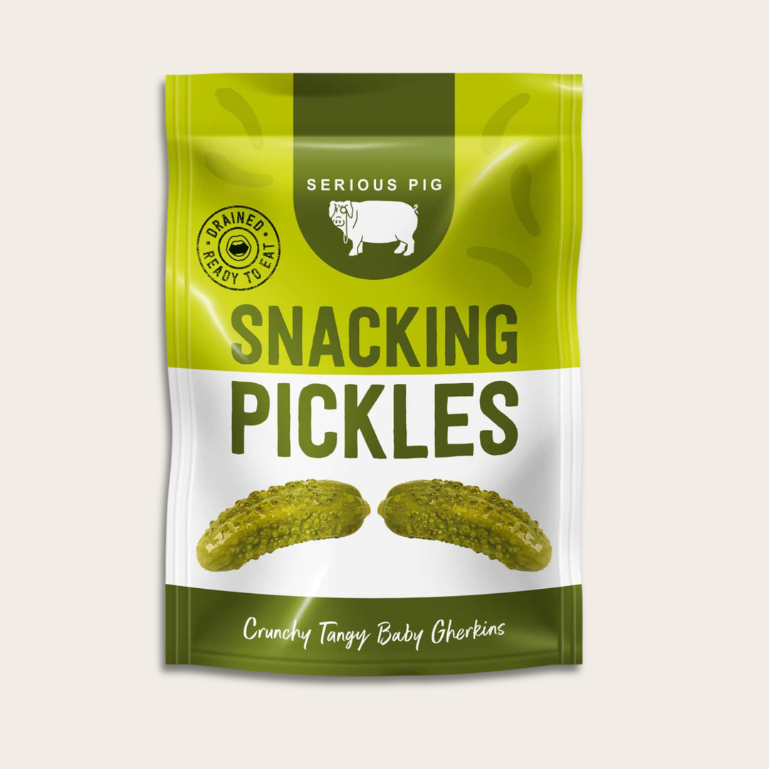 Packaging of Serious Pig Snacking Pickles