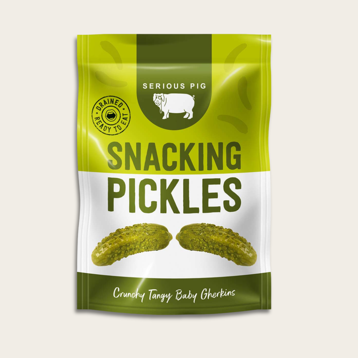 Packaging of Serious Pig Snacking Pickles