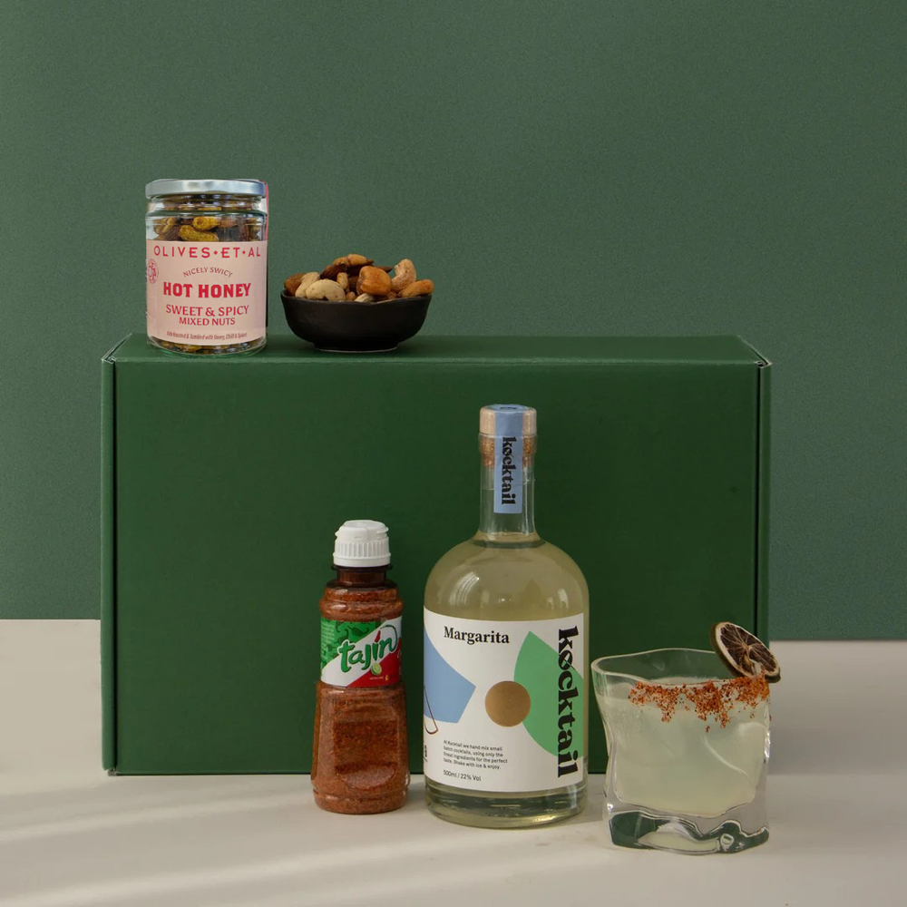 margarita gift set with green gift wrap