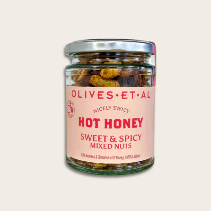 Jar of 'Hot Honey Sweet & Spicy Mixed Nuts'
