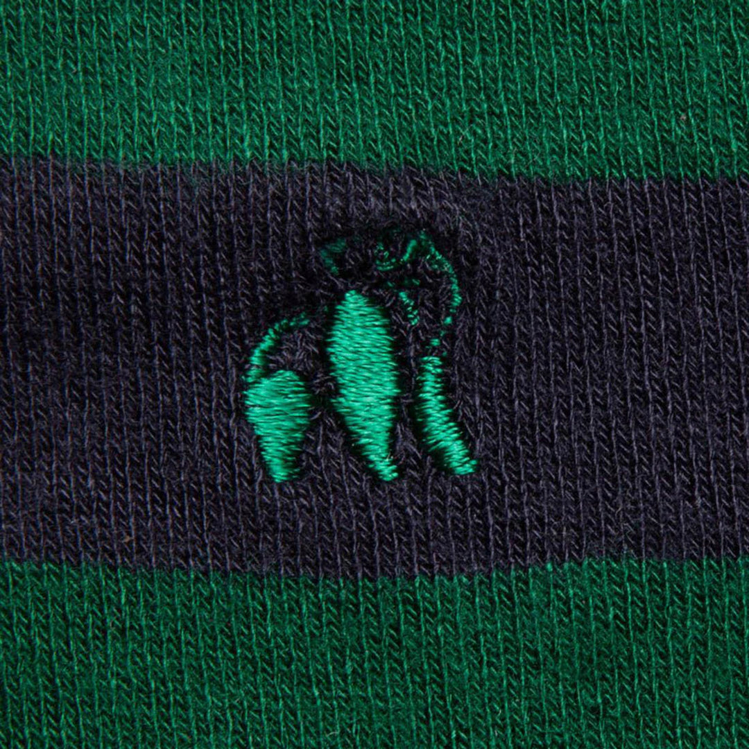 close up of bamboo sock stripe pattern