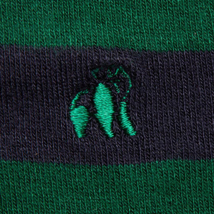 close up of bamboo sock stripe pattern