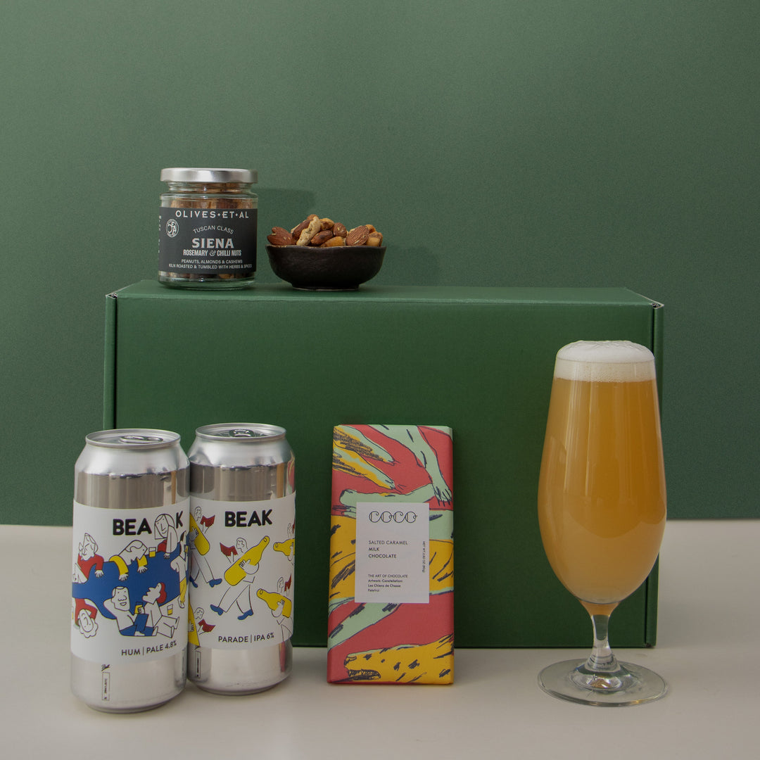 beer and beer snacks