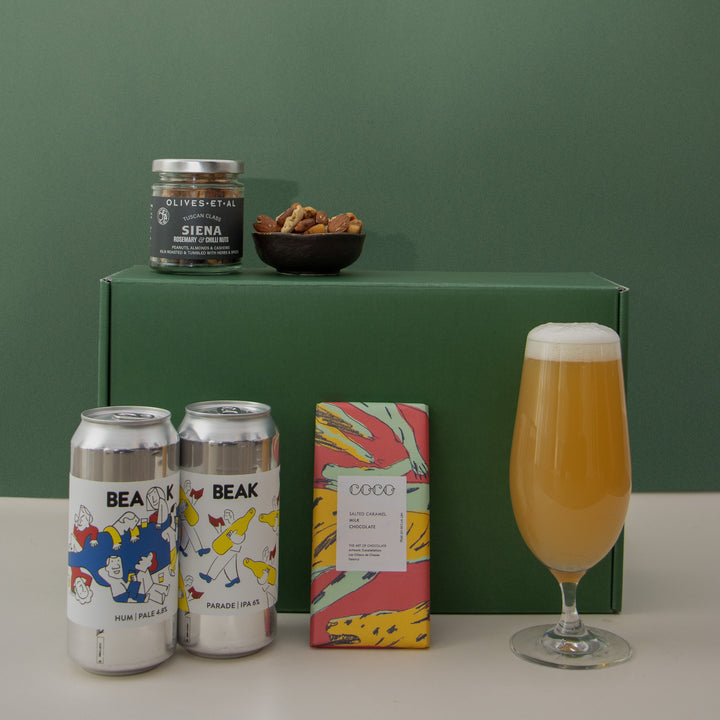 beer and beer snacks